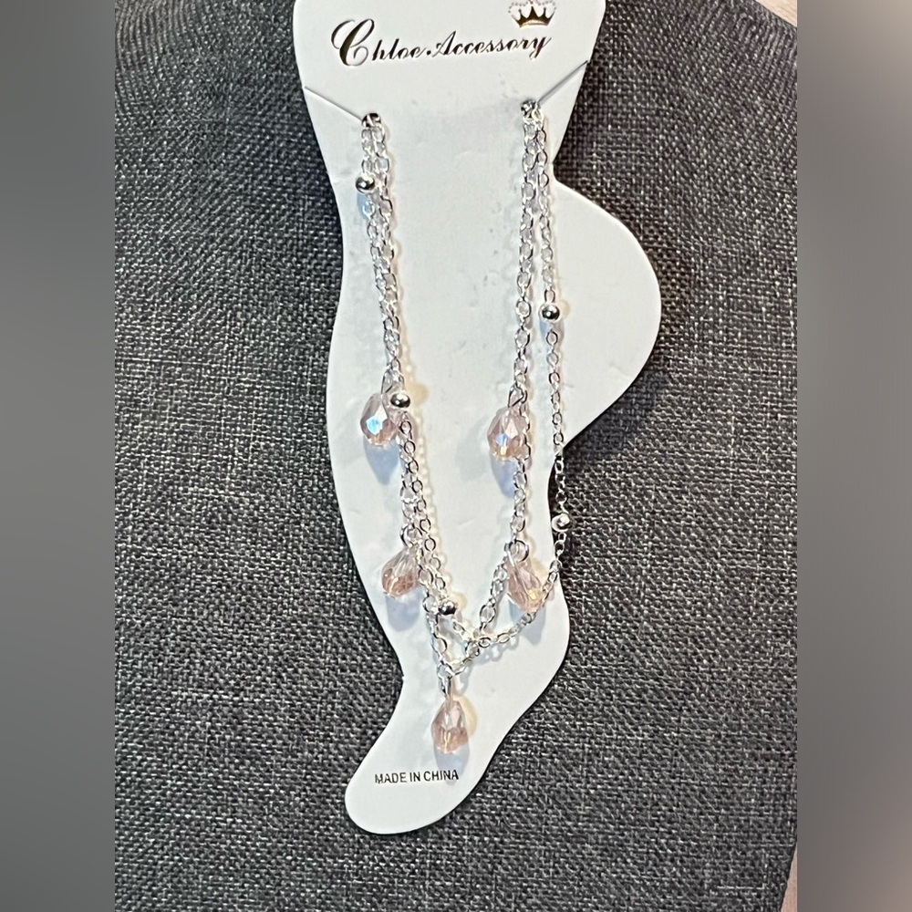 Chloe Fashion Crystal Ankle Bracelet.